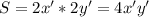 S=2x'*2y'=4x'y'&#10;