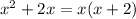 x^2+2x=x(x+2)