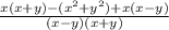 \frac{x(x+y)-(x^2+y^2)+x(x-y)}{(x-y)(x+y)}