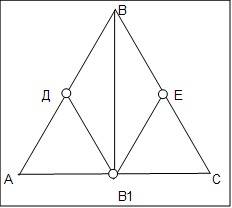 Вравностороннем треугольнике с длиной стороны, равной 18 см, через середину одной из них проведены п