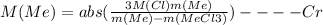 M(Me) = abs(\frac{3M(Cl)m(Me)}{m(Me)-m(MeCl3)}) ---- Cr