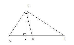 Угол между биссектрисой и высотой проведенный из вершины наибольшего угла,прямоугольного треугольник