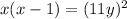 x(x-1)=(11y)^2