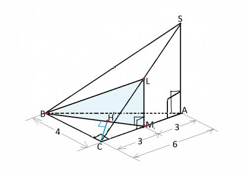 Основанием пирамиды sabc является прямоугольной треугольник abc, угол c =90°,bc=4,ac=6, боковое ребр