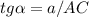 tg \alpha =a/AC