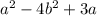 a^2-4b^2+3a