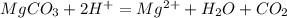 MgCO_3+2H^+=Mg^{2+}+H_2O+CO_2