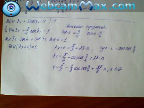 1) 3sin3x+5cos3x=4 2)tgx меньше или равен корень из 3 второе с рисунком,