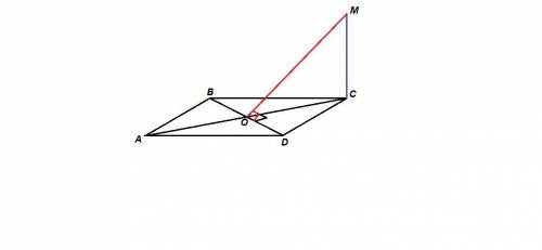 Отрезок мс перпендикулярен плоскости квадрата авсд. провести через точку м перпендикуляр к прямой вд