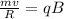 \frac{mv}{R} =qB