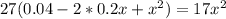 27( 0.04-2*0.2x+x^{2} )=17 x^{2}