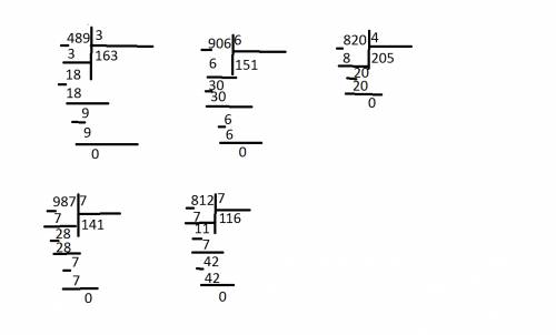 489/3 906/6 820/4 987/7 812/7 решение столбиком