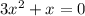 3x^2+x=0