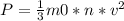 P= \frac{1}{3} m0*n*v ^{2}