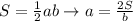 S= \frac{1}{2}ab \rightarrow a= \frac{2S}{b}