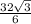 \frac{ 32\sqrt{3}}{6}