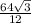 \frac{64 \sqrt{3} }{12}