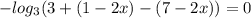 -log_3(3+(1-2x)-(7-2x))=0