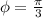 \phi=\frac{\pi}{3}