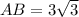 AB=3 \sqrt{3}