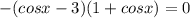 -(cosx-3)(1+cosx)=0