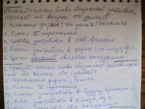 Выполнить морфологический разбор глаголов: «недолго женскую любовь печалит хладная разлука: пройдет