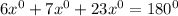 6x^0+7x^0+23x^0=180^0