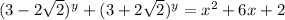 (3-2\sqrt{2})^y+(3+2\sqrt{2})^y=x^2+6x+2