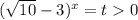 (\sqrt{10}-3) ^{x}=t0