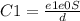 C1= \frac{e1e0S}{d}