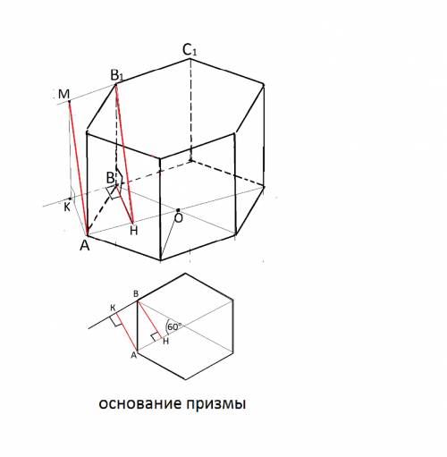 Вправильной шестиугольной призме abcdefa1b1c1d1e1f1 , все ребра которой равны 1, найдите расстояние