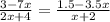 \frac{3-7x}{2x+4}= \frac{1.5-3.5x}{x+2}