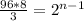 \frac{96*8}{3} =2^{n-1}