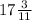 17 \frac{3}{11}