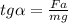 tg \alpha = \frac{Fa}{mg}