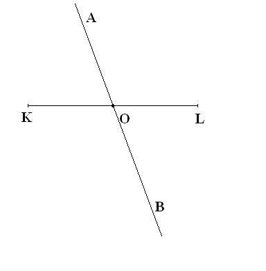 Сделайте рисунок по описанию прямая ab проходит через середину отрезка kl-точку o