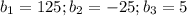 b_1=125;b_2=-25;b_3=5