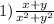 1) \frac{x+y}{ x^{2} +y^{2}} \\