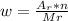 w = \frac{A_r * n}{Mr}