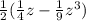 \frac{1}{2}(\frac{1}{4}z-\frac{1}{9}z^3)