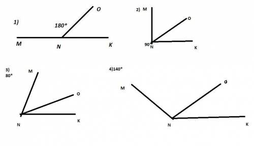 Постройте угол mnk и разделите его лучом в отношении 3: 5, если: 1) mnk равен 180 градусам. 2) 90 гр