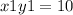 x1y1=10