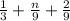 \frac{1}{3}+\frac{n}{9}+\frac{2}{9}