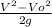 \frac{V^2-Vo^2}{2g}