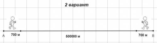 Расстояние между пунктами а и в, находящимися на одной прямой, равно 500000 м. каково расстояние меж