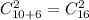 C^2_{10+6}=C^2_{16}