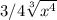 3/4 \sqrt[3]{x^4}