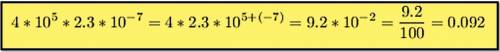 Найдите про­из­ве­де­ние чисел 4*10^5 и 2,3*10^-7