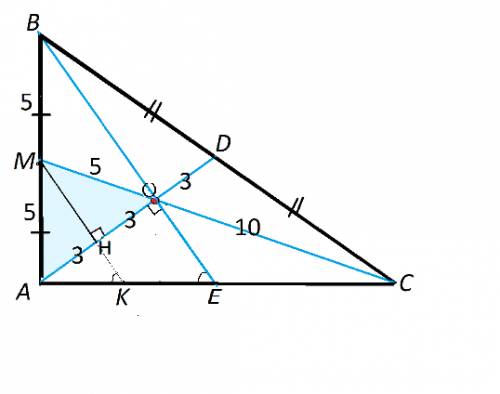 Медианы ad и cm треугольника abc соответственно равны 9 и 15,сторона ab равна 10.найти: площадь треу