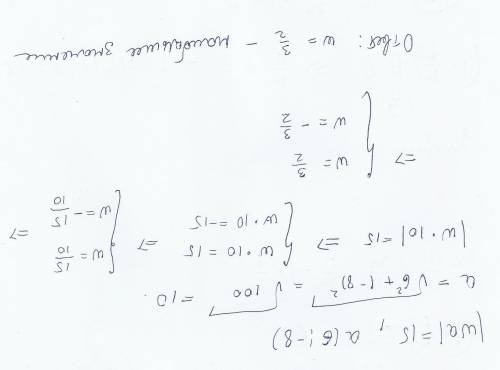 Длина вектора ωa равна 15.найдите наибольшее значение ω, если а(6; -8)